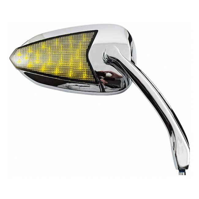 Fury, Led Turn Signal Mirror Set. Chrome Mirrors With Turnsignals Mcs