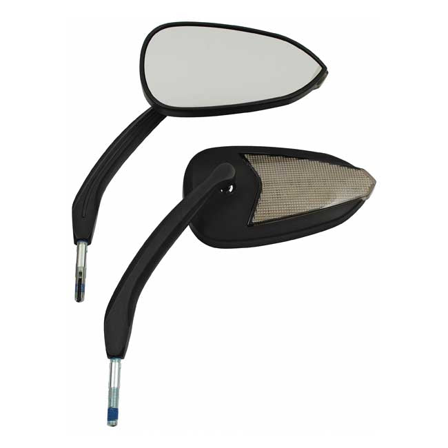 Fury, Led Turn Signal Mirror Set. Black Mirrors With Turnsignals Mcs