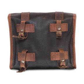 Longride, ''Mini'' Waxed Cotton Saddlebag. Khaki Saddlebags Longride