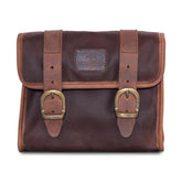 Longride, ''Mini'' Waxed Cotton Saddlebag. Marron Brown Saddlebags Longride