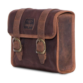 Longride, ''Mini'' Waxed Cotton Saddlebag. Marron Brown Saddlebags Longride