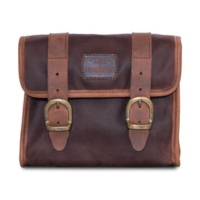 Longride, ''Mini'' Waxed Cotton Saddlebag. Marron Brown Saddlebags Longride