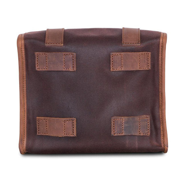 Longride, ''Mini'' Waxed Cotton Saddlebag. Marron Brown Saddlebags Longride