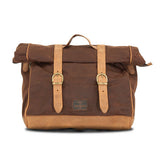 Longride, ''Old Chopper'' Waxed Cotton Saddlebag. Marron Brown Saddlebags Longride