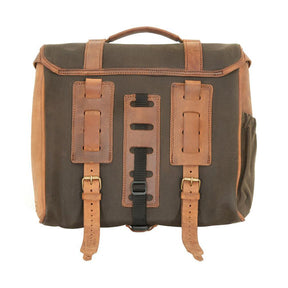 Longride, ''Classic'' Waxed Cotton Saddlebag. Khaki Saddlebags Longride