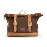 Longride, ''Old Chopper'' Waxed Cotton Saddlebag. Marron Brown Saddlebags Longride