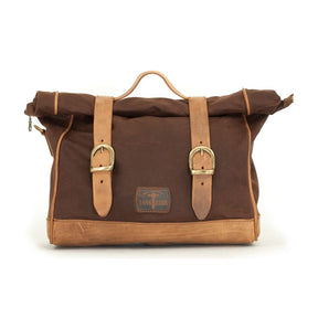 Longride, ''Old Chopper'' Waxed Cotton Saddlebag. Marron Brown Saddlebags Longride