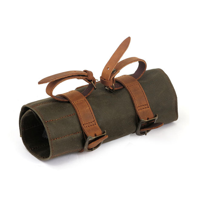 Longride, Toolroll Waxed Cotton. Khaki Toolrolls Longride