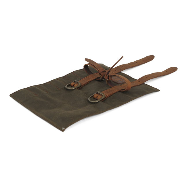 Longride, Toolroll Waxed Cotton. Khaki Toolrolls Longride