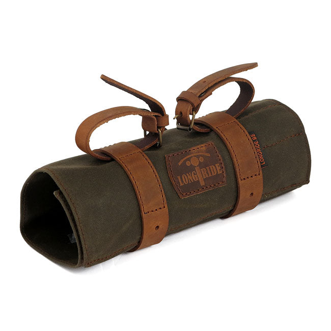 Longride, Toolroll Waxed Cotton. Khaki Toolrolls Longride