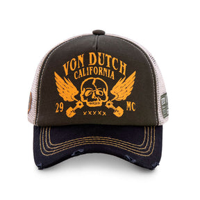 Von Dutch Crew cap black/orange Caps Von Dutch