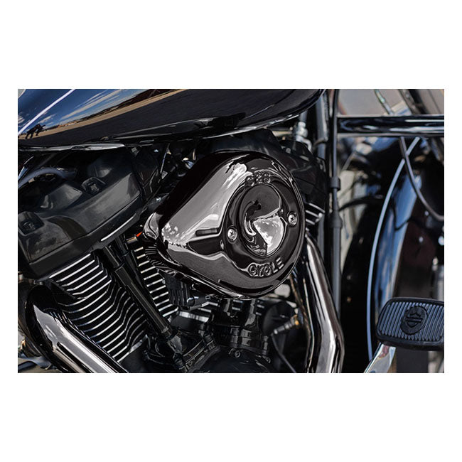 S&S Cycle Air Cleaner Kit Stealth Teardrop Lava Chrome 2017 2023 M8 Air Cleaner S&S Cycle