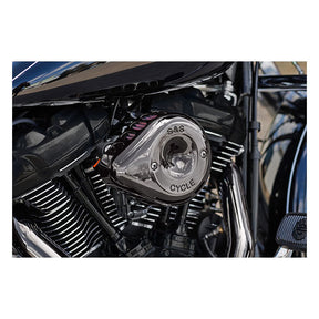 S&S Cycle Air Cleaner Kit Stealth Mini Teardrop Lava Chrome 17 23 M8 Air Cleaner S&S Cycle