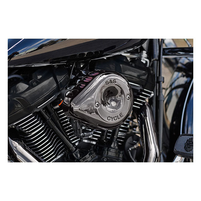 S&S Cycle Air Cleaner Kit Stealth Mini Teardrop Lava Chrome 17 23 M8 Air Cleaner S&S Cycle