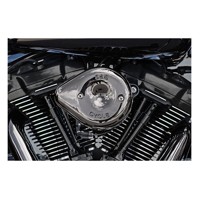 S&S Cycle Air Cleaner Kit Stealth Mini Teardrop Lava Chrome 17 23 M8 Air Cleaner S&S Cycle