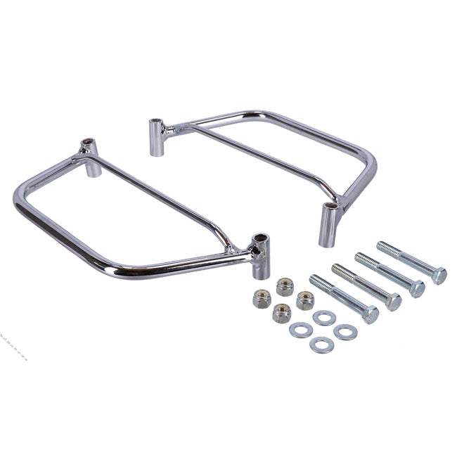 Long Ride, Saddlebag Holder. Chrome Saddlebags Mounts Longride