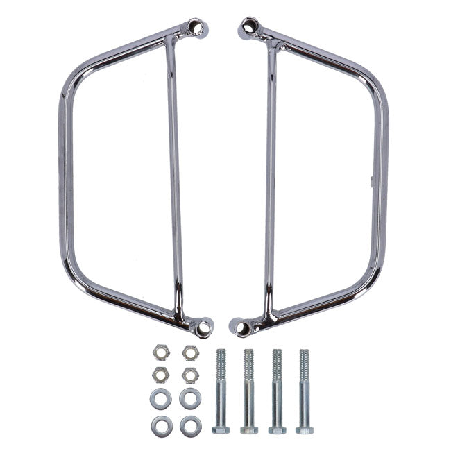 Long Ride, Saddlebag Holder. Chrome Saddlebags Mounts Longride