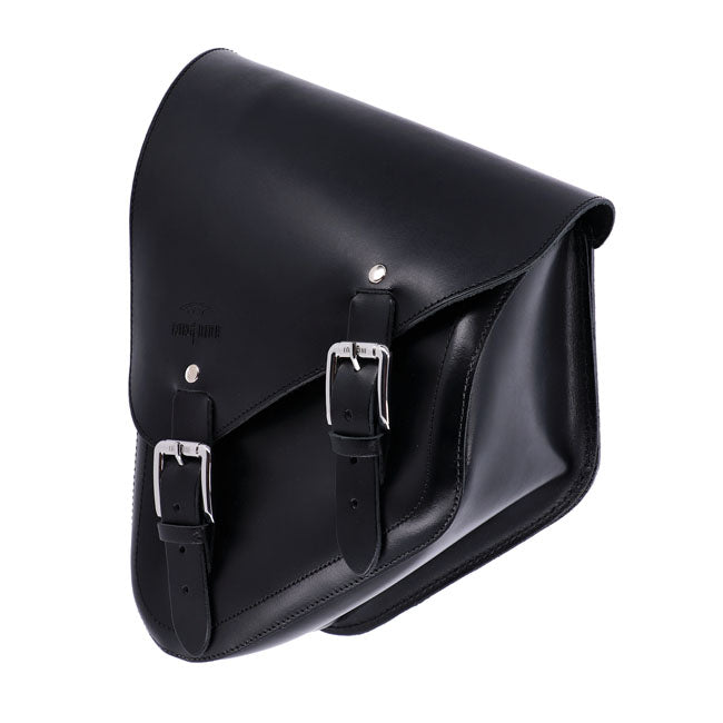 Longride, Swingarm Bag. Smooth, Black Leather Saddlebags Longride