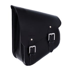 Longride, Swingarm Bag. Smooth, Black Leather Saddlebags Longride