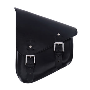 Longride, Swingarm Bag. Smooth, Black Leather Saddlebags Longride