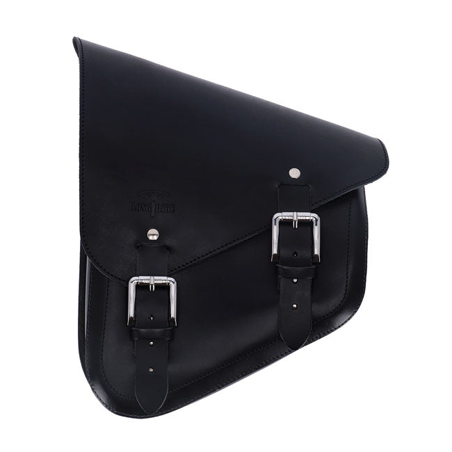 Longride, Swingarm Bag. Smooth, Black Leather Saddlebags Longride