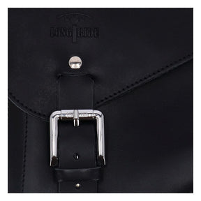 Longride, Swingarm Bag. Smooth, Black Leather Saddlebags Longride