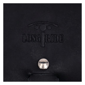 Longride, Swingarm Bag. Smooth, Black Leather Saddlebags Longride