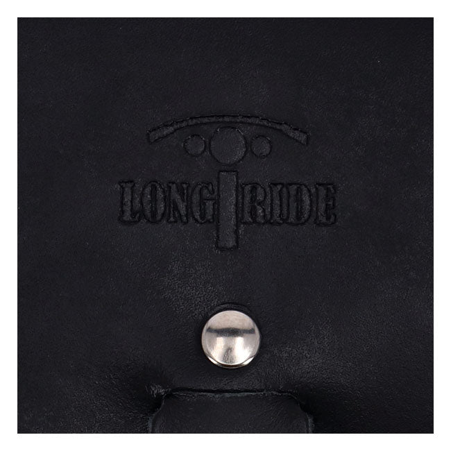 Longride, Swingarm Bag. Smooth, Black Leather Saddlebags Longride