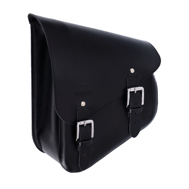 Longride, Swingarm Bag. Smooth, Black Leather Saddlebags Longride