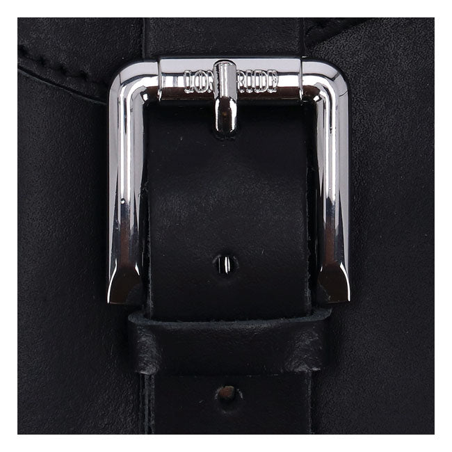 Longride, Swingarm Bag. Smooth, Black Leather Saddlebags Longride