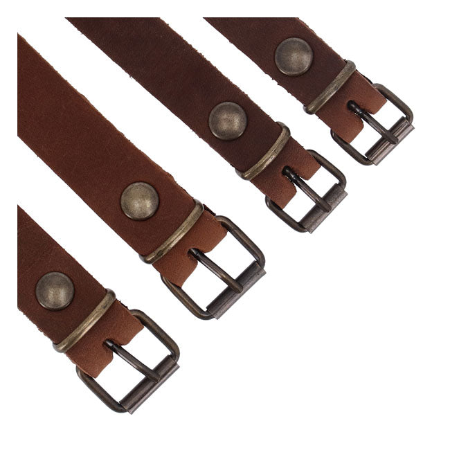 Longride, Swingarm Bag. Smooth, Brown Leather Saddlebags Longride