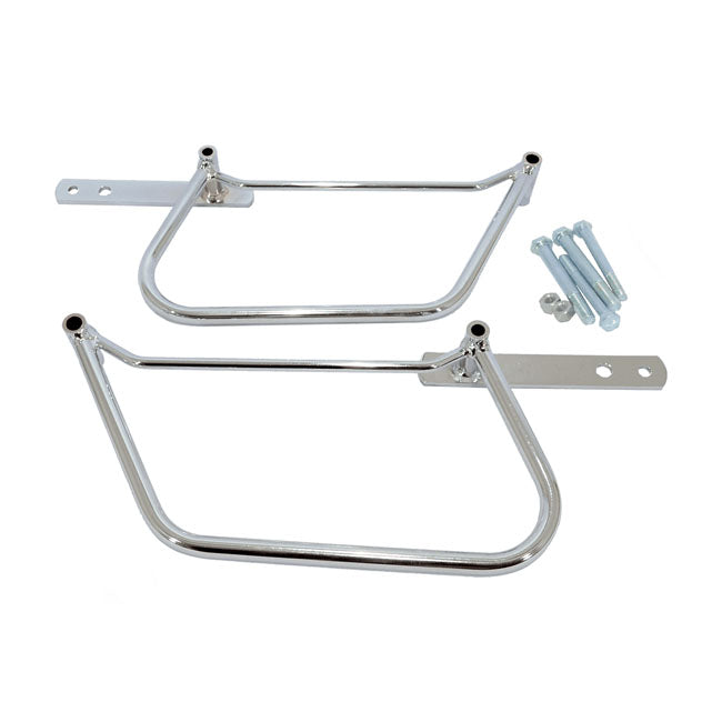 Long Ride, Saddlebag Holder. Chrome Saddlebags Mounts Longride