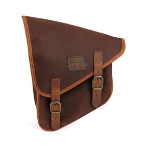 Longride, swingarm bag. Brown, waxed cotton Saddlebags Longride