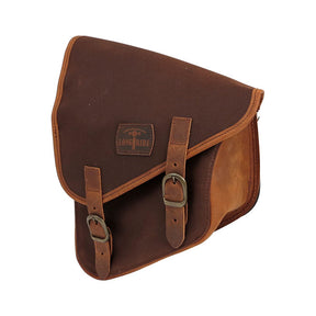 Longride, swingarm bag. Brown, waxed cotton Saddlebags Longride