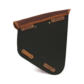 Longride, swingarm bag. Brown, waxed cotton Saddlebags Longride