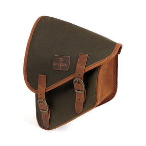 Longride, Swingarm Bag. Khaki, Waxed Cotton Saddlebags Longride