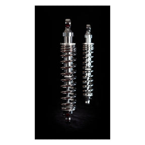 *2 WEEKS EXTRA TRANSIT TIME* Bitubo, WME dual shock absorber set. Chrome. 341mm Shock Absorbers Bitubo