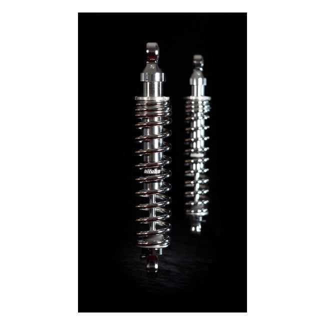 *2 WEEKS EXTRA TRANSIT TIME* Bitubo, WME dual shock absorber set. Chrome. 341mm Shock Absorbers Bitubo