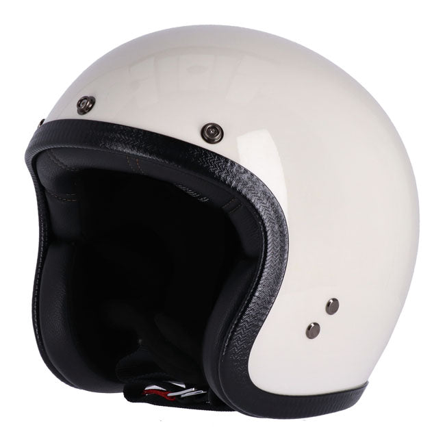 13 1/2 Skull Bucket Helmet, Vintage White Open Face Helmet 13 And A Half Company