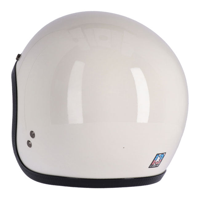 13 1/2 Skull Bucket Helmet, Vintage White Open Face Helmet 13 And A Half Company