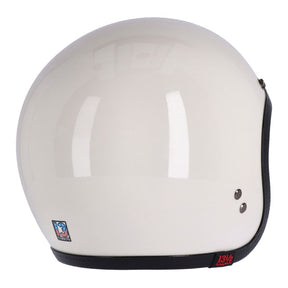 13 1/2 Skull Bucket Helmet, Vintage White Open Face Helmet 13 And A Half Company