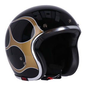 13 1/2 Skull bucket helmet flames gold HELMETS 13 And A Half Company