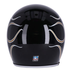 13 1/2 Skull bucket helmet flames gold HELMETS 13 And A Half Company