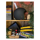 13 1/2 Skull Bucket Helmet, Matt Black Open Face Helmet 13 And A Half Company XS
