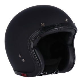 13 1/2 Skull Bucket Helmet, Matt Black Open Face Helmet 13 And A Half Company