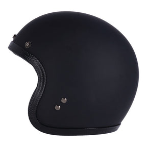 13 1/2 Skull Bucket Helmet, Matt Black Open Face Helmet 13 And A Half Company