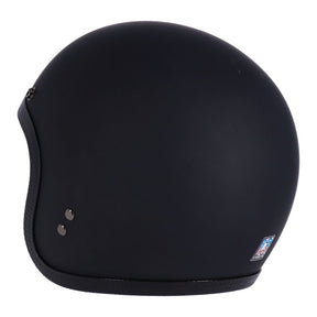 13 1/2 Skull Bucket Helmet, Matt Black Open Face Helmet 13 And A Half Company