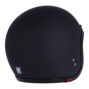 13 1/2 Skull Bucket Helmet, Matt Black Open Face Helmet 13 And A Half Company