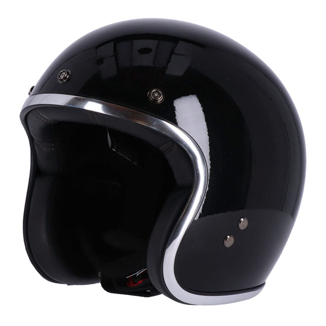 13 1/2 Skull Bucket Helmet, Black Open Face Helmet 13 And A Half Company