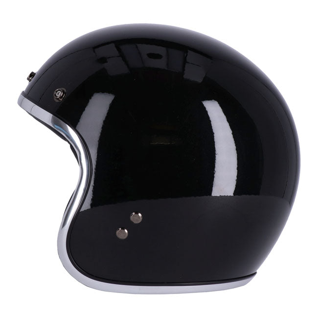 13 1/2 Skull Bucket Helmet, Black Open Face Helmet 13 And A Half Company